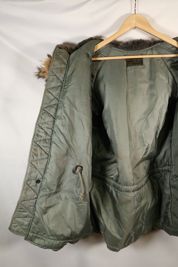 ทศวรรษ 1950 MEDIUM ป้ายสีดำ N-3B Heavy Zone แจ็คเก็ตบินมือสอง