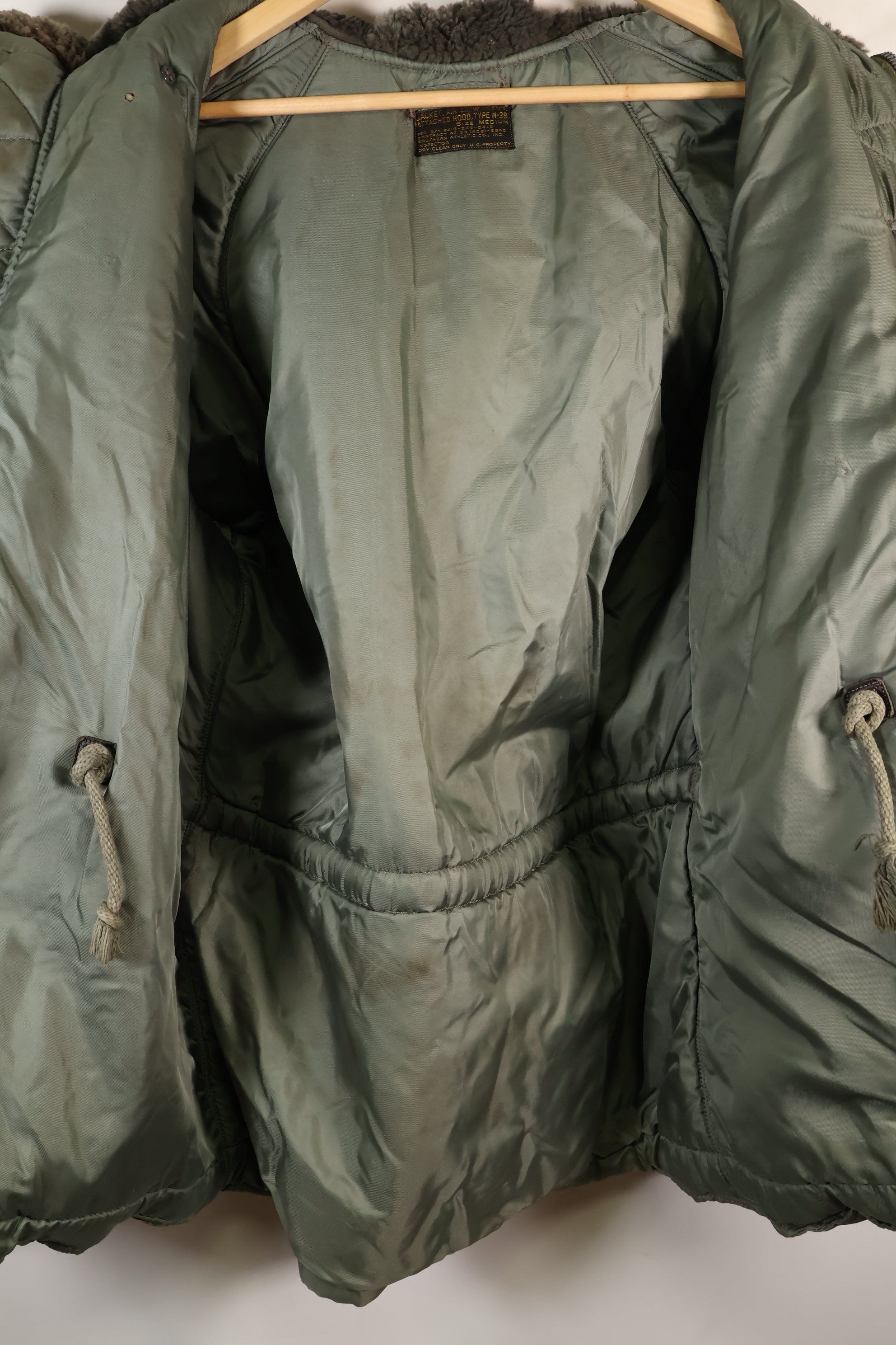 ทศวรรษ 1950 MEDIUM ป้ายสีดำ N-3B Heavy Zone แจ็คเก็ตบินมือสอง