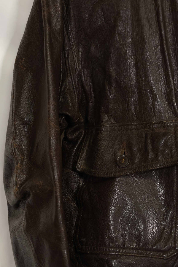 1950s-60s lot US Navy G-1 flight jacket, used.