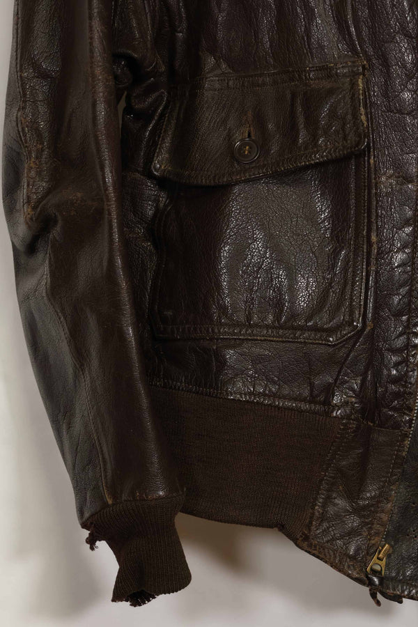 1950s-60s lot US Navy G-1 flight jacket, used.