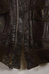 1950s-60s lot US Navy G-1 flight jacket, used.