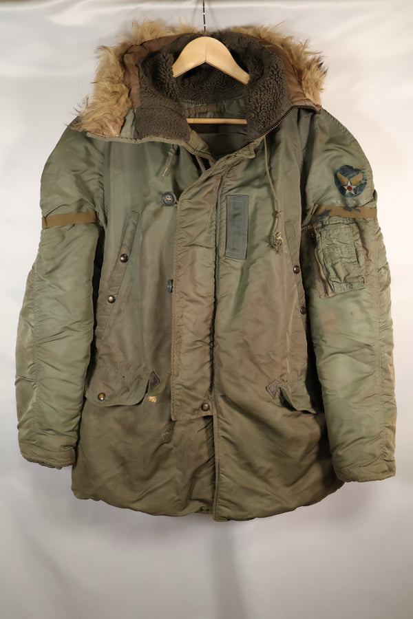 ทศวรรษ 1950 LARGE กองทัพอากาศสหรัฐอเมริกา N-3B เสื้อแจ็คเก็ตสำหรับลูกเรืออากาศยาน รุ่นแกรนด์ครู มือสอง