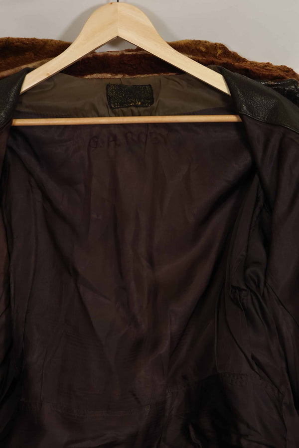 1950s-60s lot US Navy G-1 flight jacket, used.