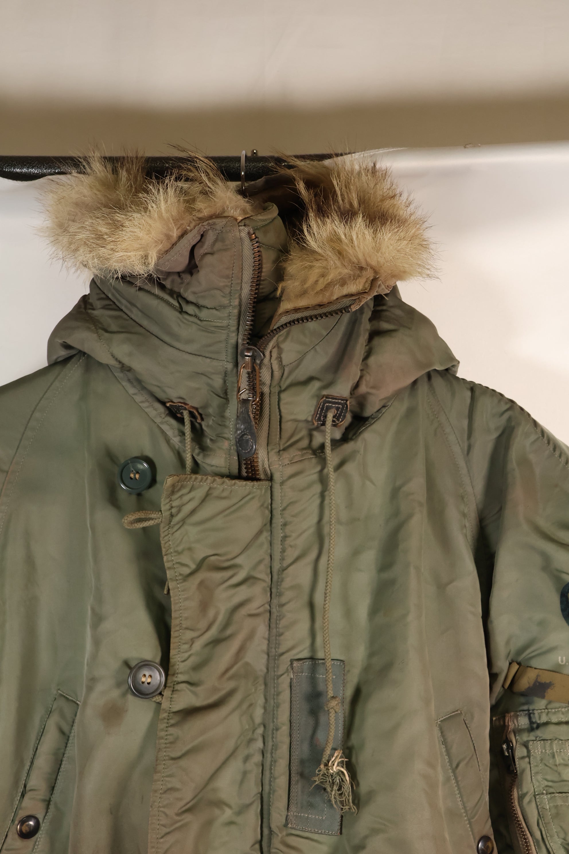 ทศวรรษ 1950 LARGE กองทัพอากาศสหรัฐอเมริกา N-3B เสื้อแจ็คเก็ตสำหรับลูกเรืออากาศยาน รุ่นแกรนด์ครู มือสอง