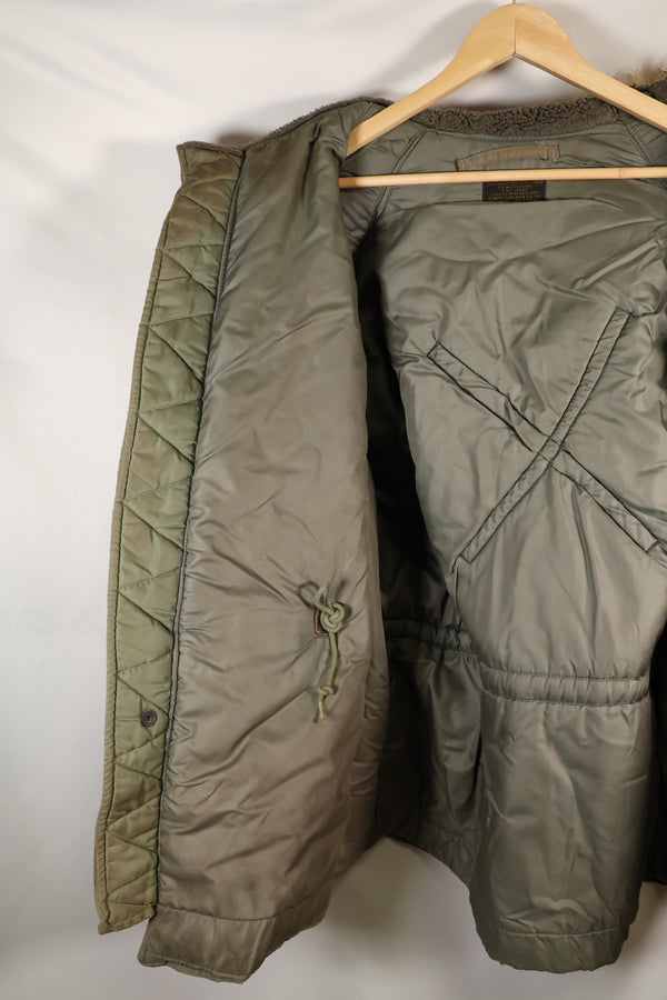 ทศวรรษ 1950 LARGE กองทัพอากาศสหรัฐอเมริกา N-3B เสื้อแจ็คเก็ตสำหรับลูกเรืออากาศยาน รุ่นแกรนด์ครู มือสอง