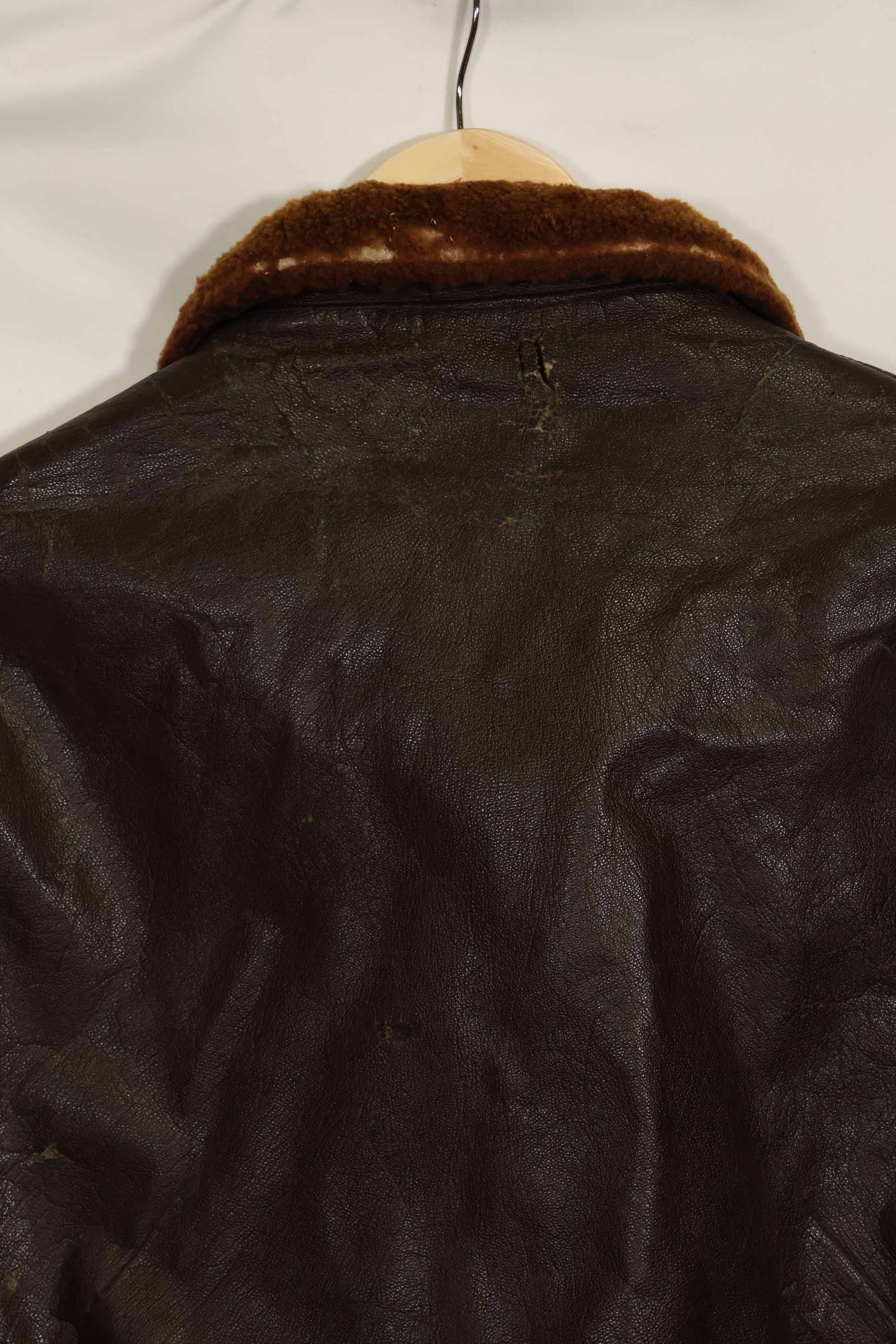 1950s-60s lot US Navy G-1 flight jacket, used.