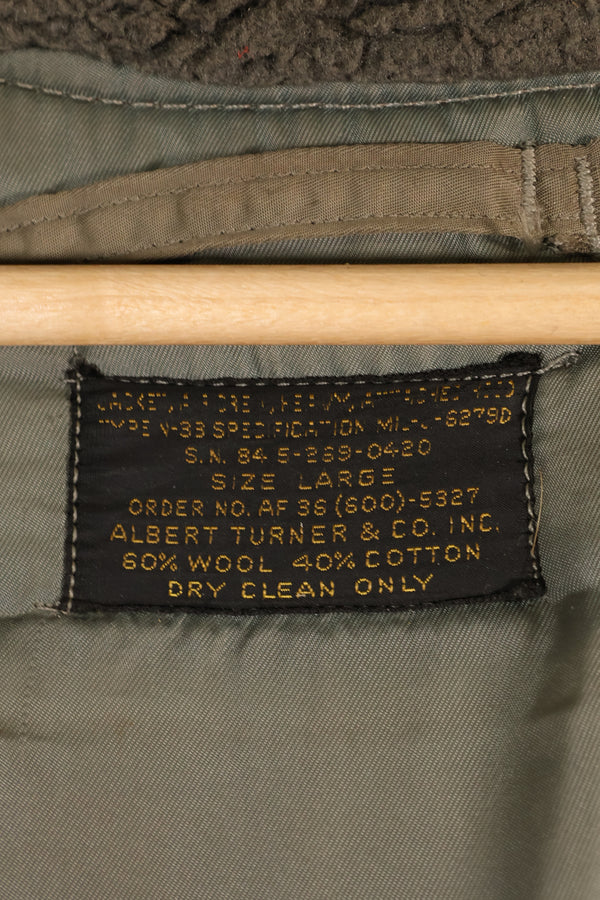 ทศวรรษ 1950 LARGE กองทัพอากาศสหรัฐอเมริกา N-3B เสื้อแจ็คเก็ตสำหรับลูกเรืออากาศยาน รุ่นแกรนด์ครู มือสอง