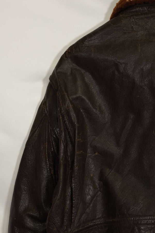1950s-60s lot US Navy G-1 flight jacket, used.