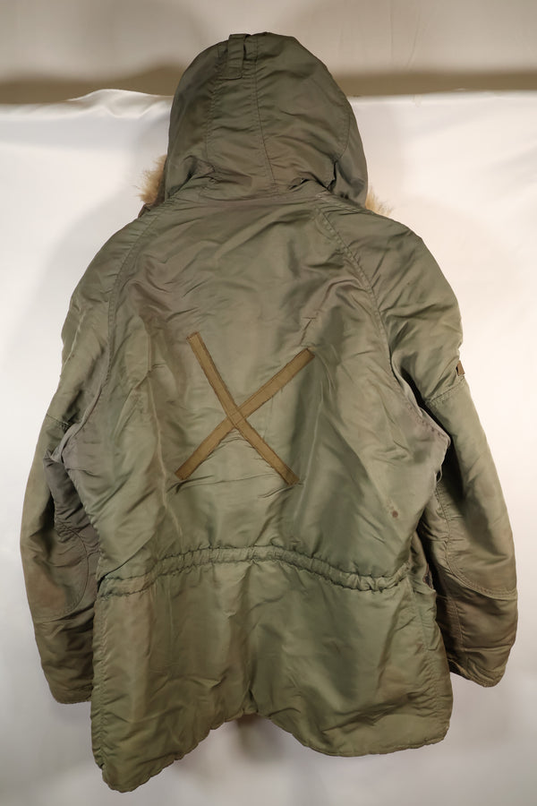 ทศวรรษ 1950 LARGE กองทัพอากาศสหรัฐอเมริกา N-3B เสื้อแจ็คเก็ตสำหรับลูกเรืออากาศยาน รุ่นแกรนด์ครู มือสอง