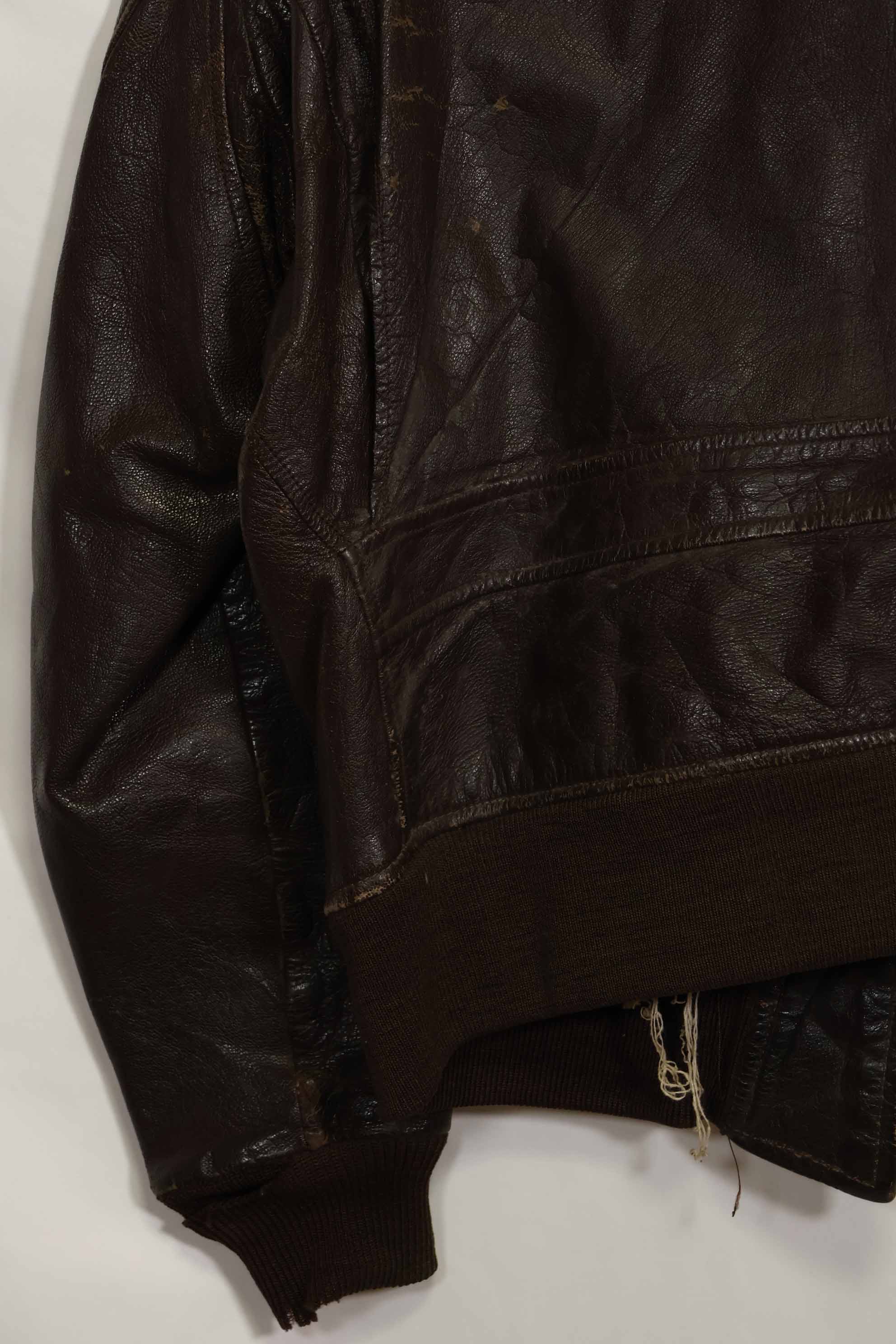1950s-60s lot US Navy G-1 flight jacket, used.