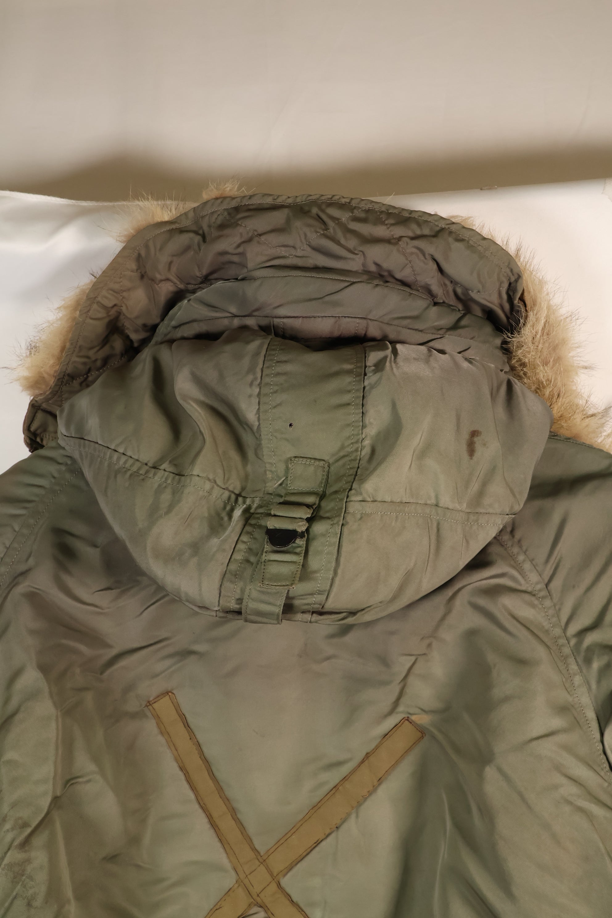 ทศวรรษ 1950 LARGE กองทัพอากาศสหรัฐอเมริกา N-3B เสื้อแจ็คเก็ตสำหรับลูกเรืออากาศยาน รุ่นแกรนด์ครู มือสอง