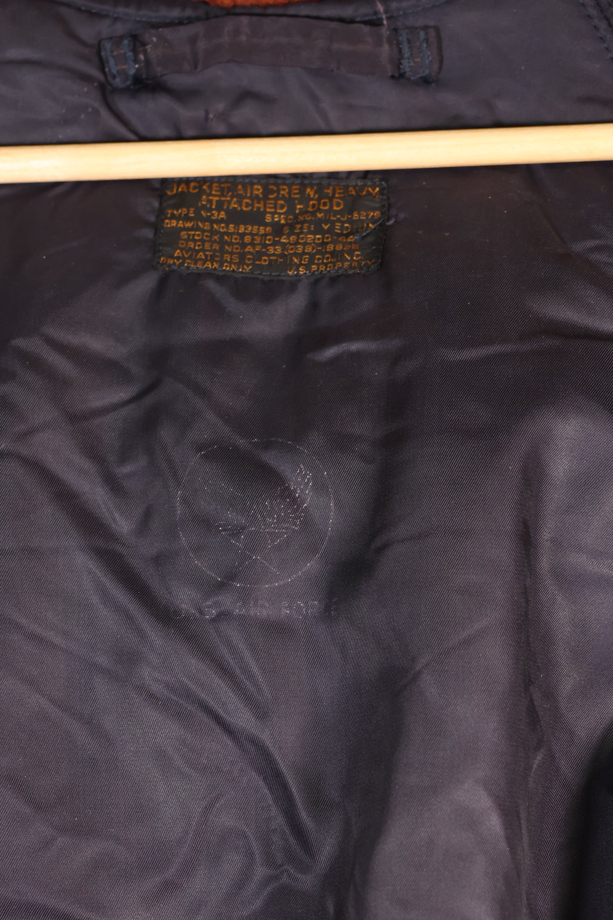 1950's MEDIUM USAF N3-A Flight Jacket Aircrew, faded, used.