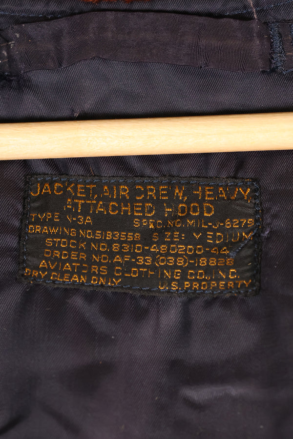 1950's MEDIUM USAF N3-A Flight Jacket Aircrew, faded, used.