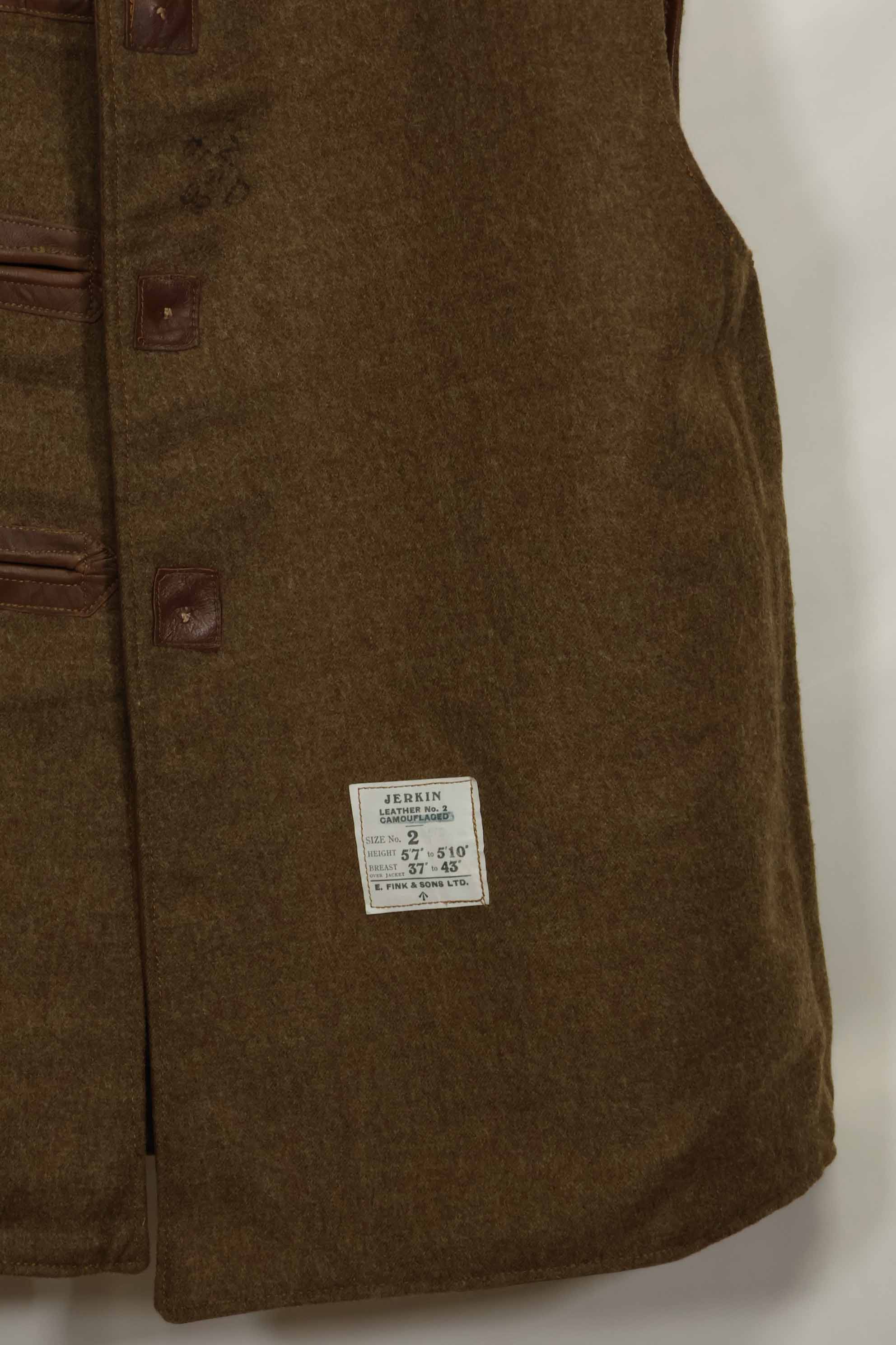 1940s British Army Jerkin No. 2 vest, used, good condition.