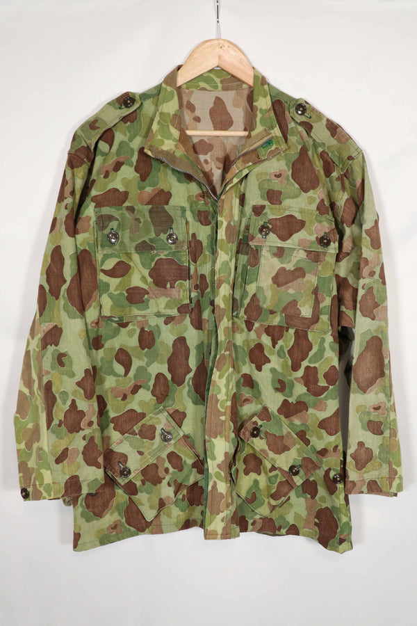 実物生地　フロッグスキン迷彩　フランス軍空挺ジャケット　再現品　ダックハンター　中古品
