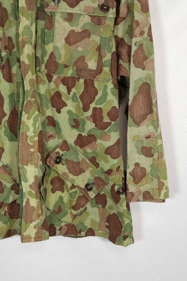 実物生地　フロッグスキン迷彩　フランス軍空挺ジャケット　再現品　ダックハンター　中古品