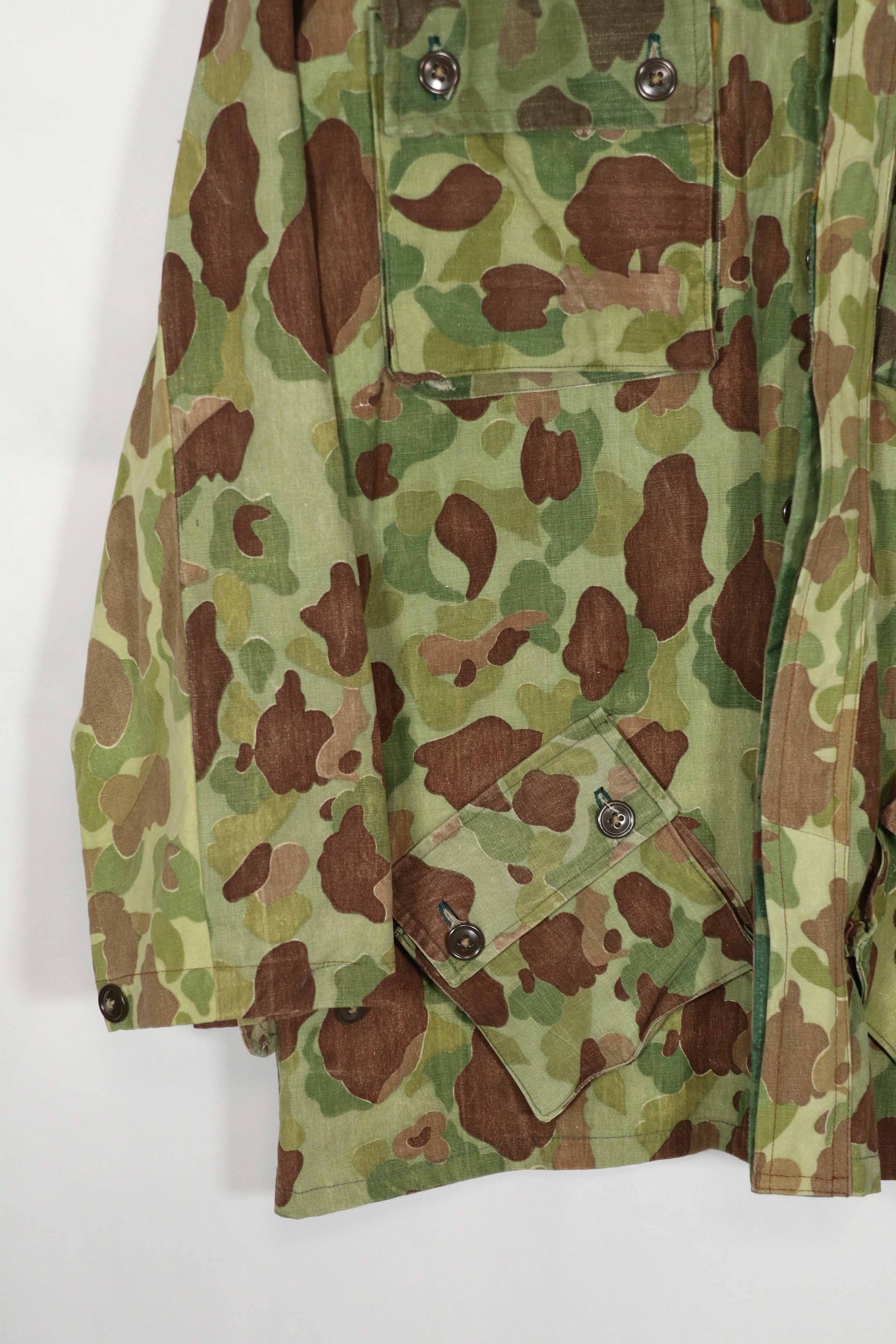 実物生地　フロッグスキン迷彩　フランス軍空挺ジャケット　再現品　ダックハンター　中古品
