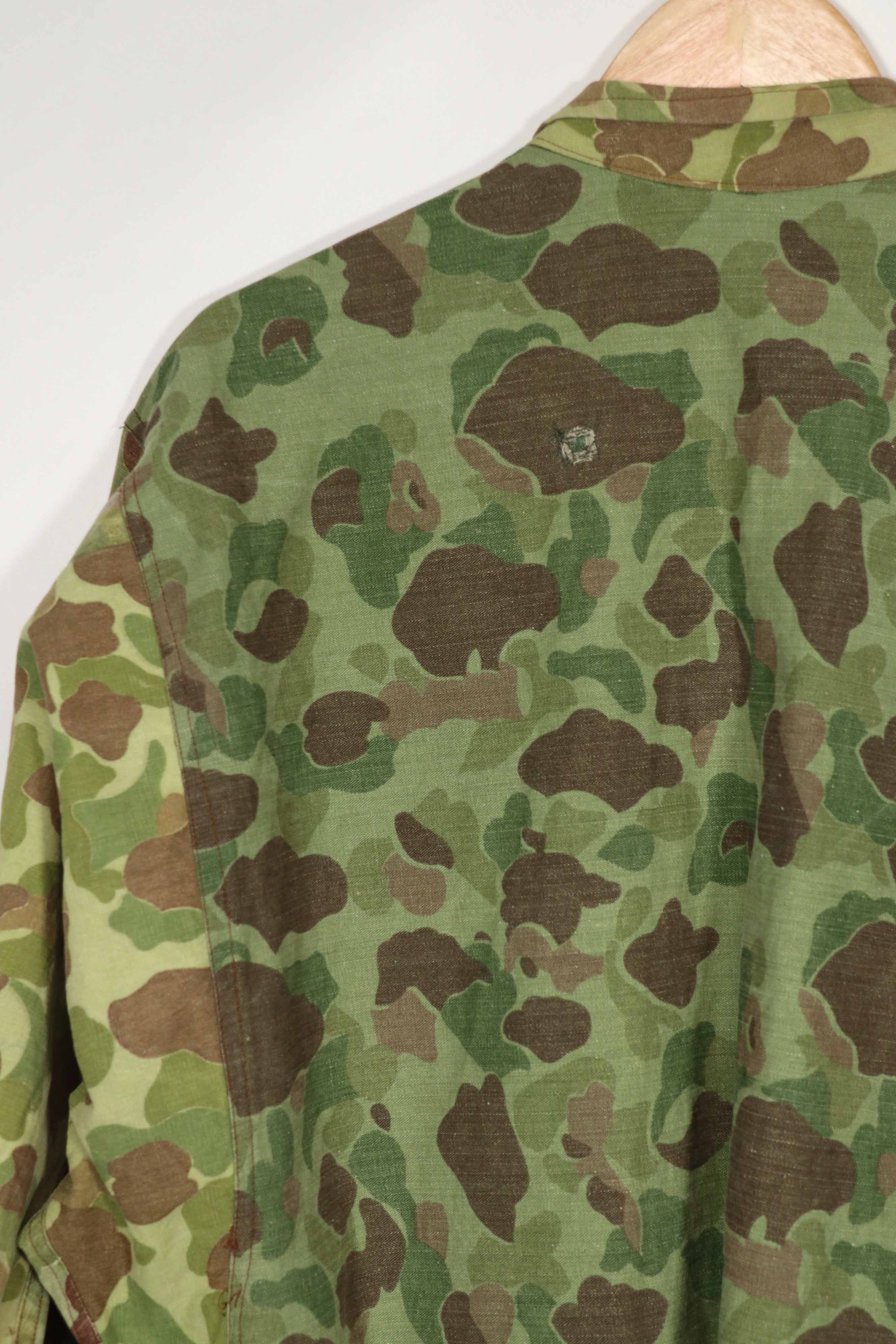 実物生地　フロッグスキン迷彩　フランス軍空挺ジャケット　再現品　ダックハンター　中古品
