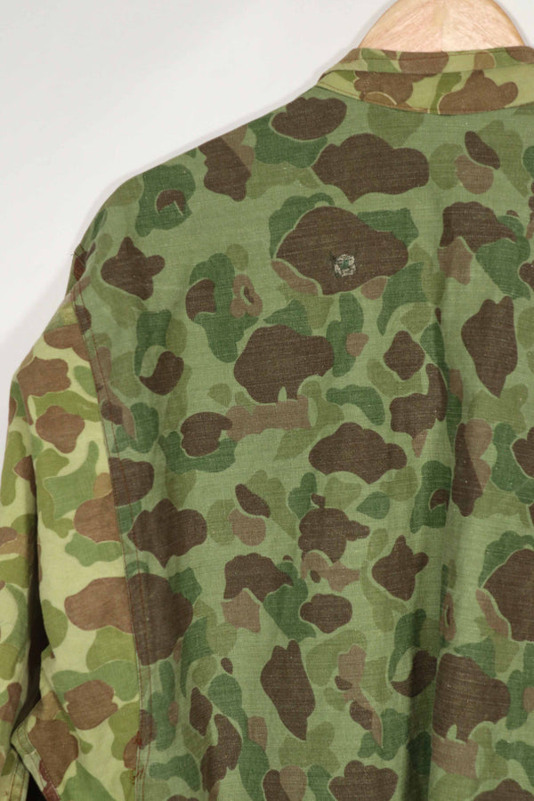 実物生地　フロッグスキン迷彩　フランス軍空挺ジャケット　再現品　ダックハンター　中古品