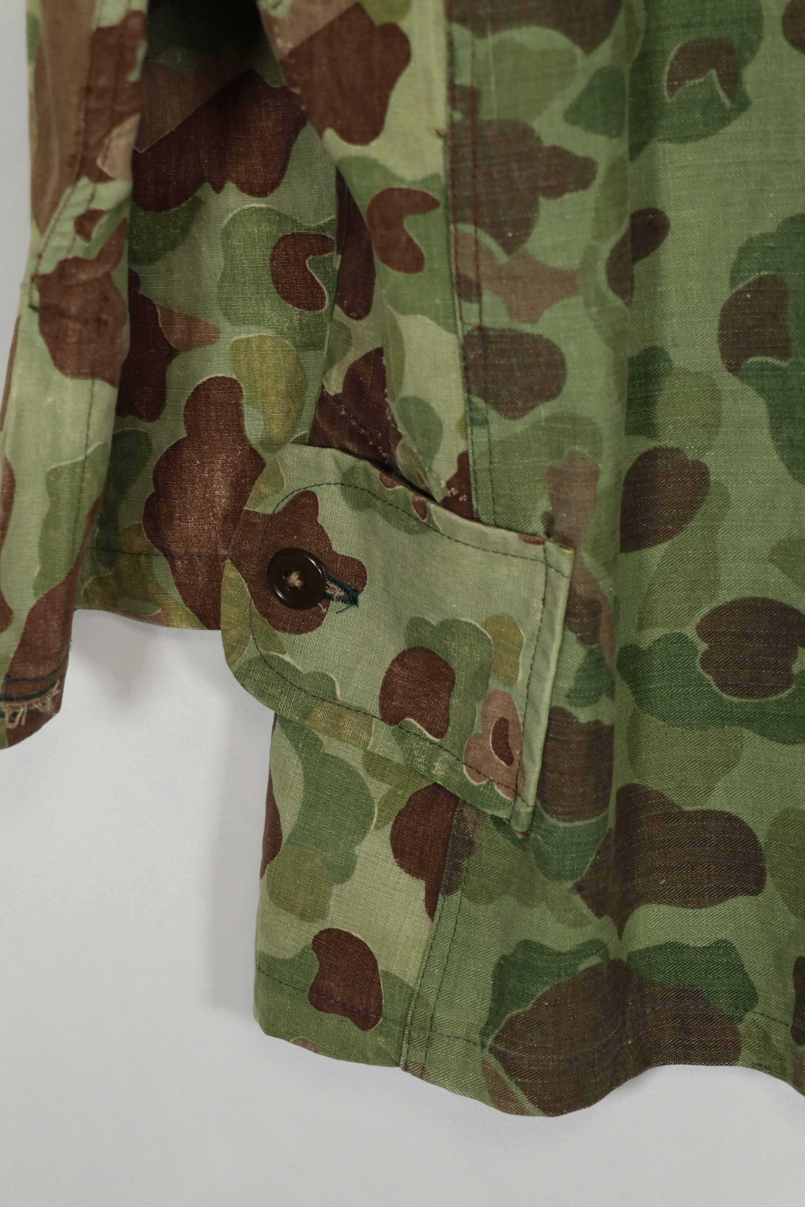 実物生地　フロッグスキン迷彩　フランス軍空挺ジャケット　再現品　ダックハンター　中古品