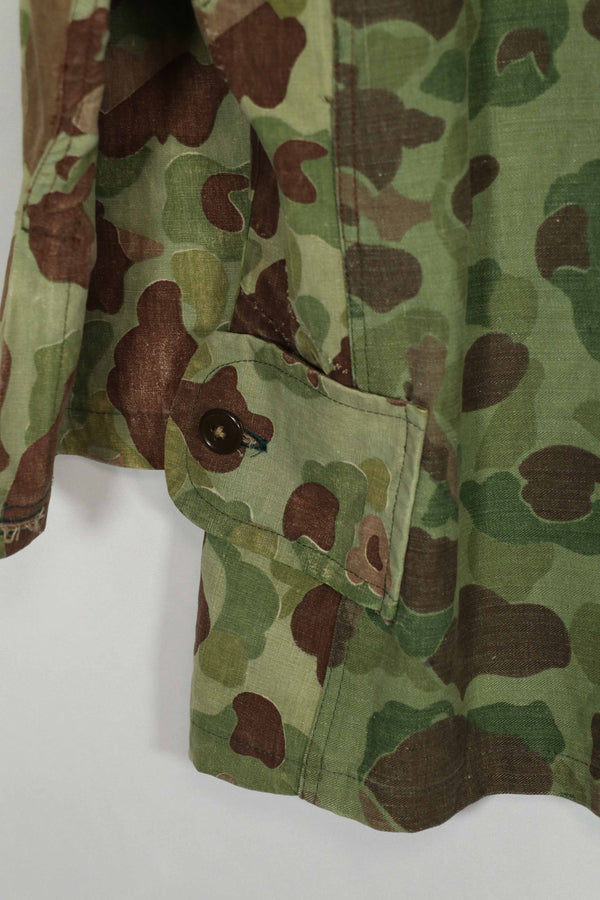 実物生地　フロッグスキン迷彩　フランス軍空挺ジャケット　再現品　ダックハンター　中古品