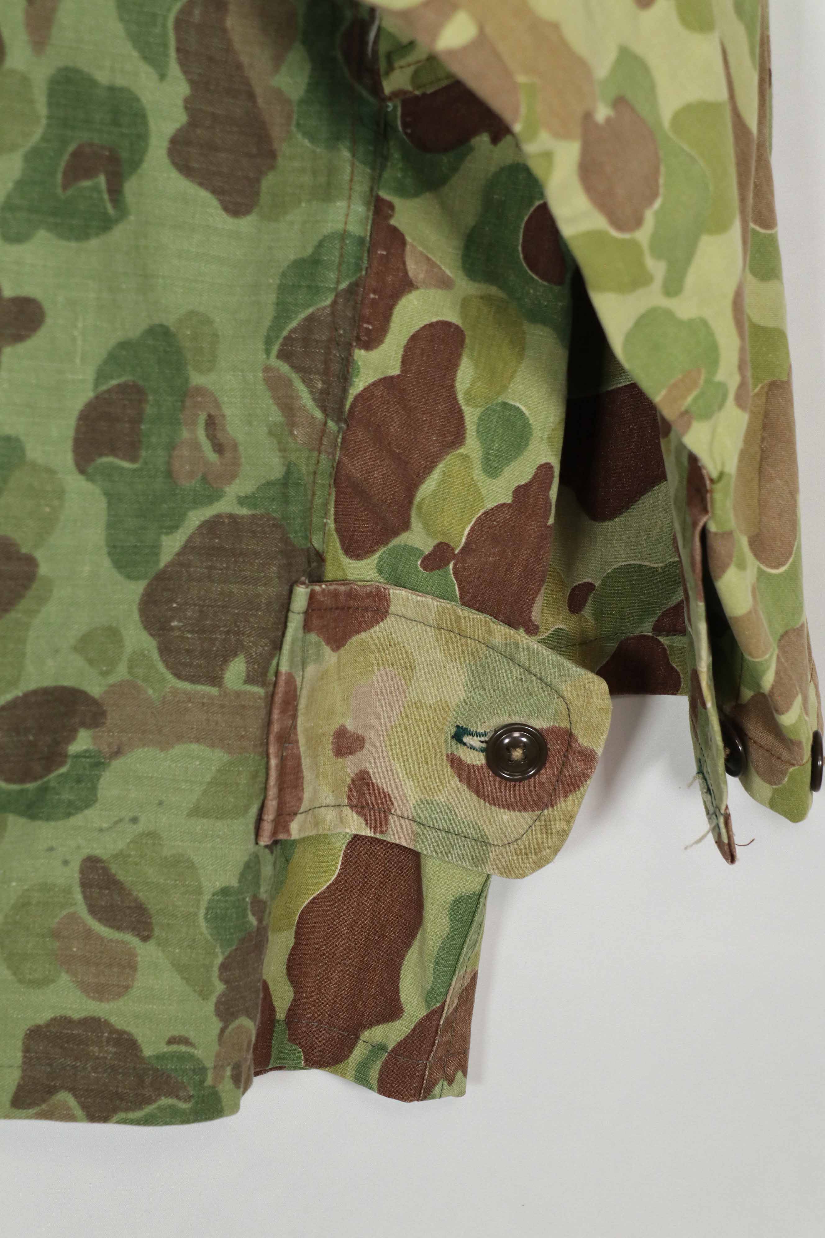 実物生地　フロッグスキン迷彩　フランス軍空挺ジャケット　再現品　ダックハンター　中古品
