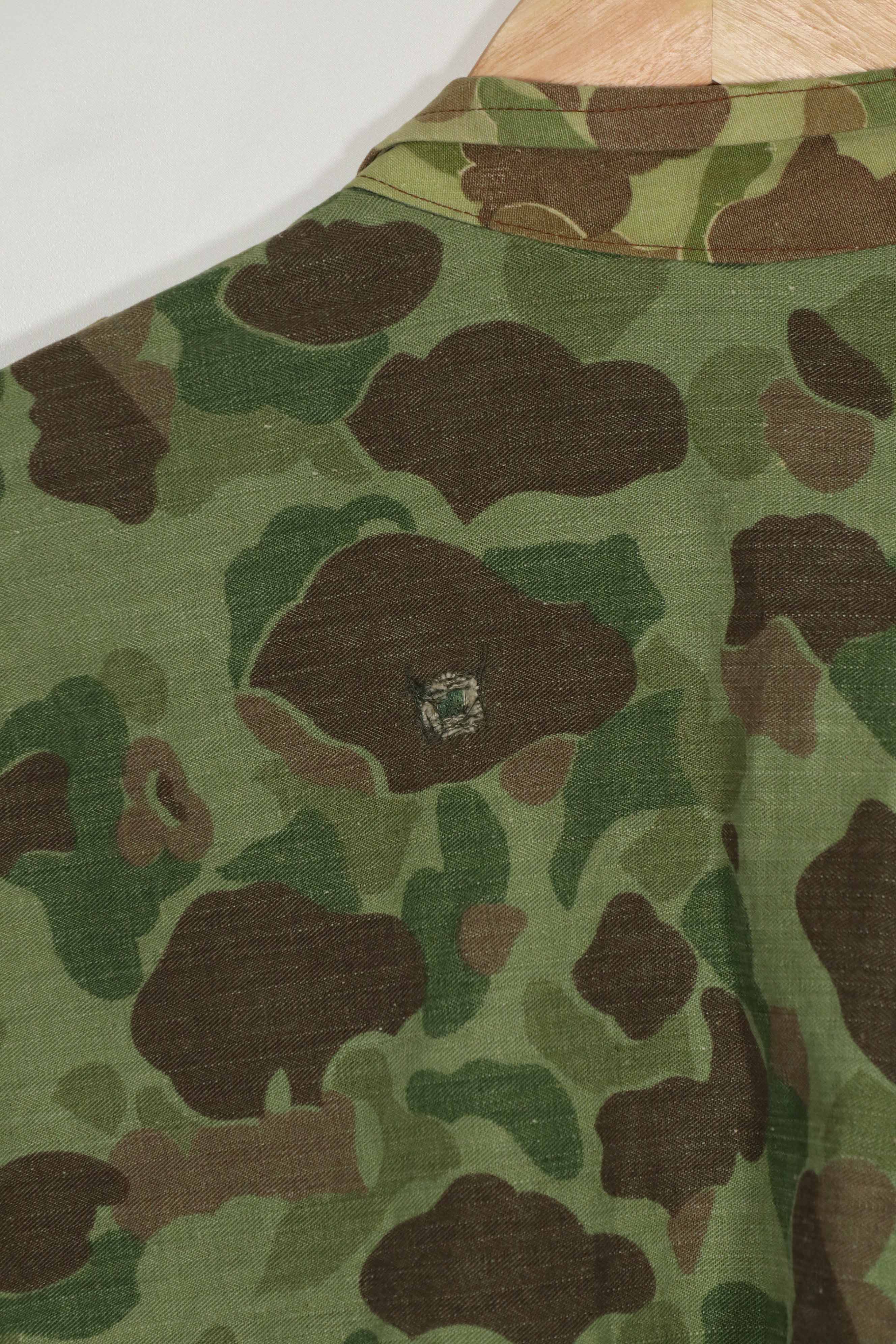 実物生地　フロッグスキン迷彩　フランス軍空挺ジャケット　再現品　ダックハンター　中古品
