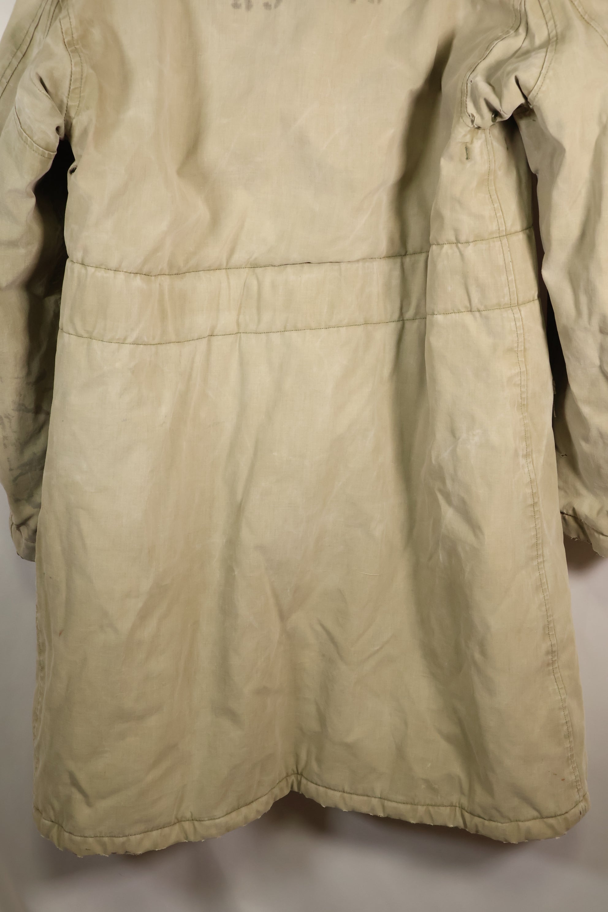 1940s กองทัพเรือสหรัฐฯ เสื้อโค้ทกันลมแบบมีฮู้ด BB-61 USS IOWA สินค้ามือสอง
