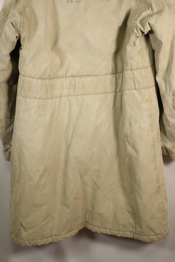 1940s กองทัพเรือสหรัฐฯ เสื้อโค้ทกันลมแบบมีฮู้ด BB-61 USS IOWA สินค้ามือสอง