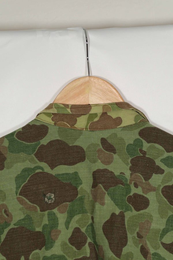 実物生地　フロッグスキン迷彩　フランス軍空挺ジャケット　再現品　ダックハンター　中古品