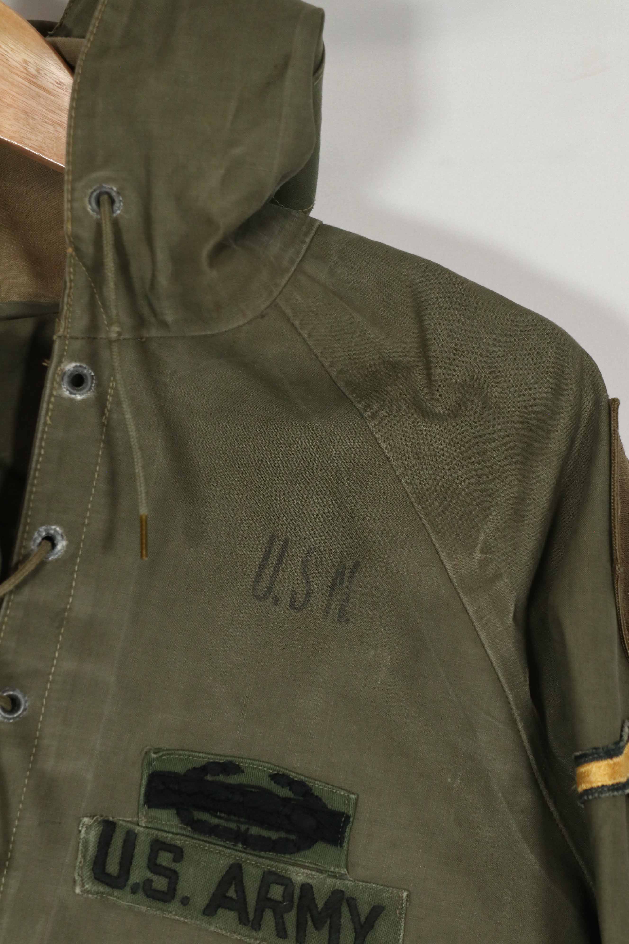 実物　US NAVY デッキジャケット　第一歩兵師団　第16歩兵連隊　レア品　中古品