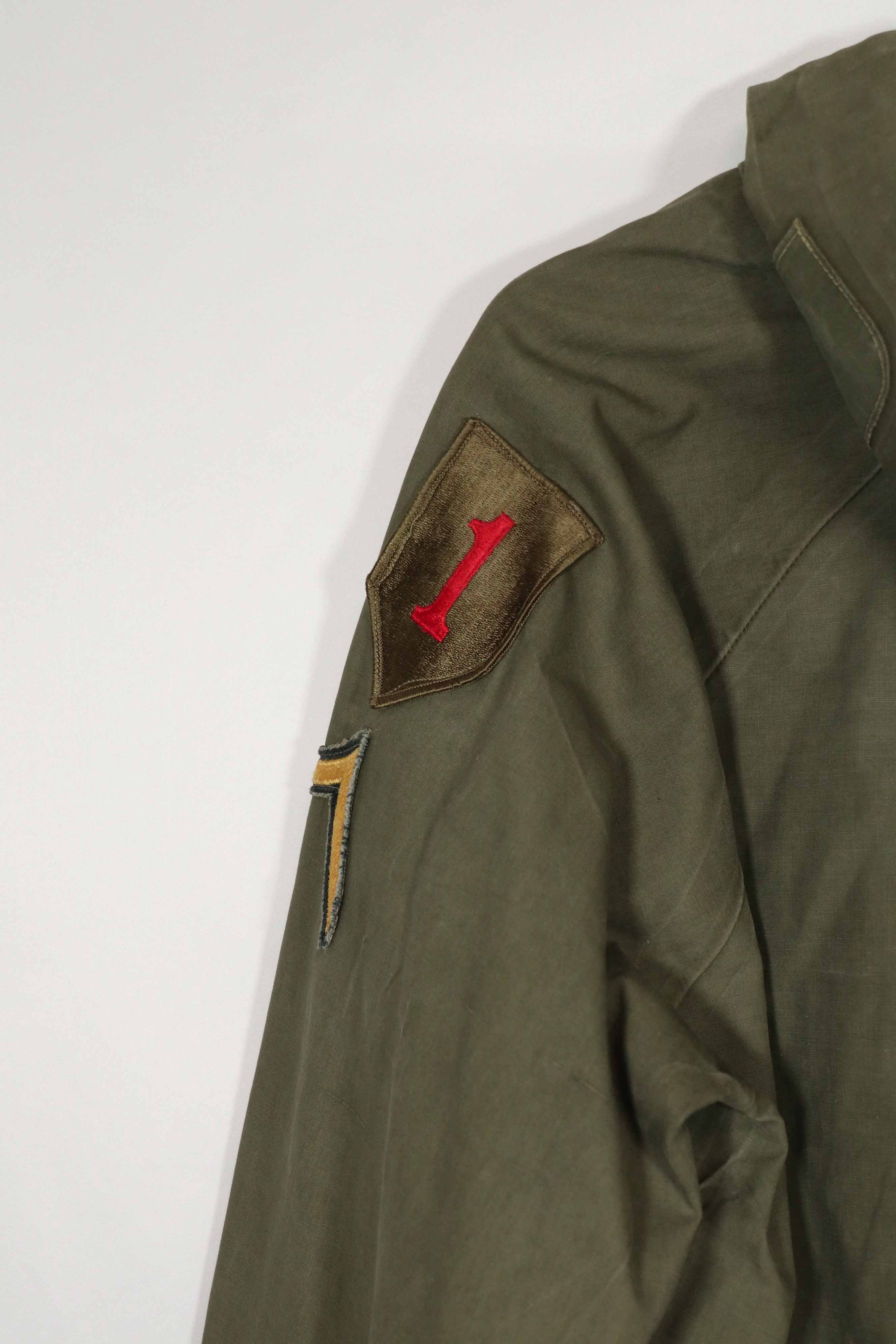 実物　US NAVY デッキジャケット　第一歩兵師団　第16歩兵連隊　レア品　中古品