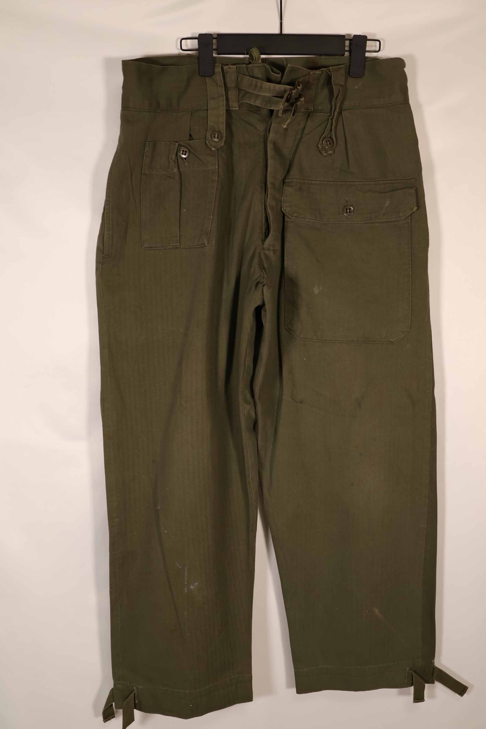 実物　WWII アメリカ製　イギリス軍　HBT　ジャングルトラウザーズ　中古品