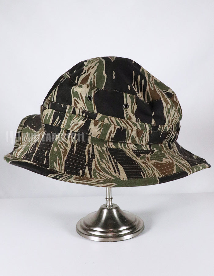 【11月中旬発送予定】MADE IN OKINAWA CISOカット　シルバータイガーストライプ　ブーニーハット