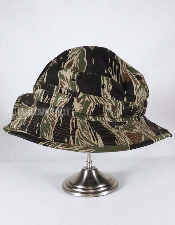 【11月中旬発送予定】MADE IN OKINAWA CISOカット　シルバータイガーストライプ　ブーニーハット