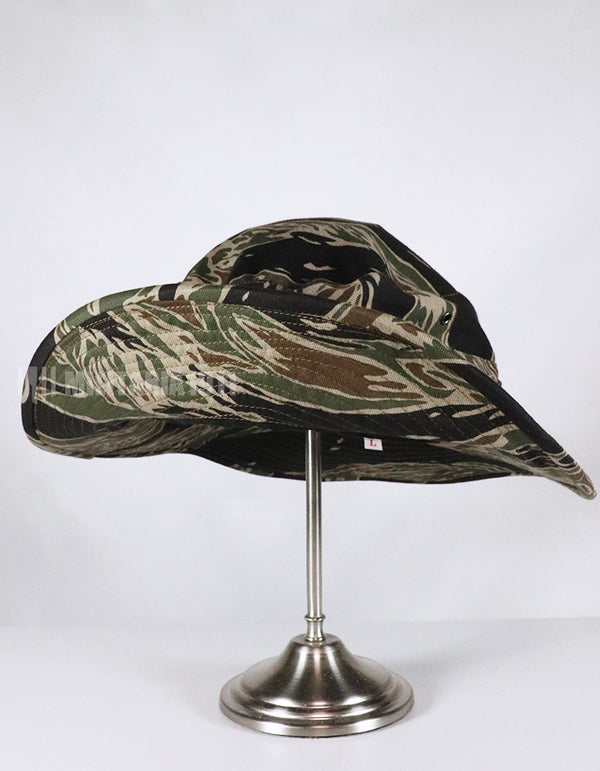 【11月中旬発送予定】MADE IN OKINAWA CISOカット　シルバータイガーストライプ　ブーニーハット