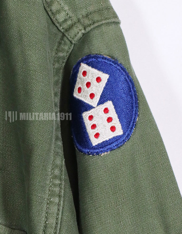 Real OG-107 early utility shirt, used with patch