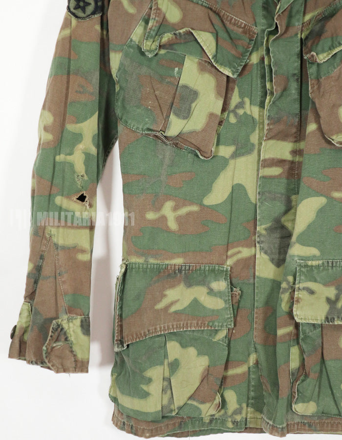 Real Poplin ERDL Fatigue Jacket USAF Security Used