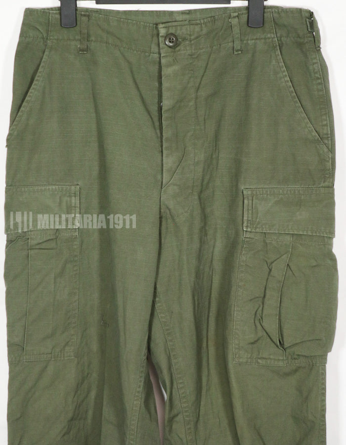 実物　1967年製　リップストップ　4th Model ジャングルファティーグパンツ M-L 中古品