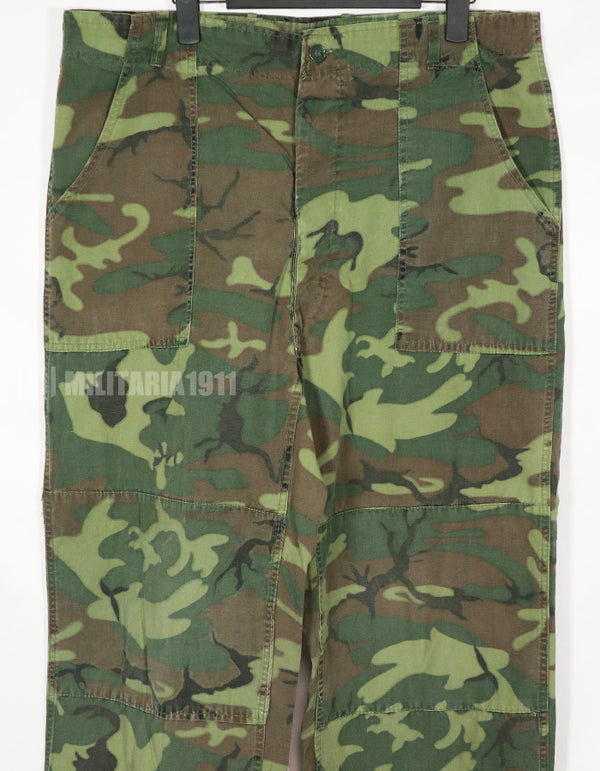 実物　ポップリン製　ERDL ARVN ユーティリティパンツ　大きめサイズ　中古品