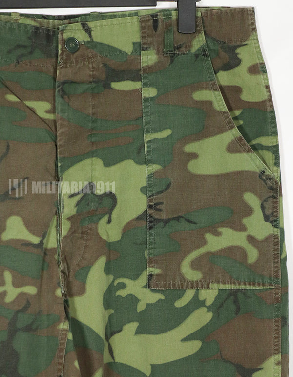 実物　ポップリン製　ERDL ARVN ユーティリティパンツ　大きめサイズ　中古品