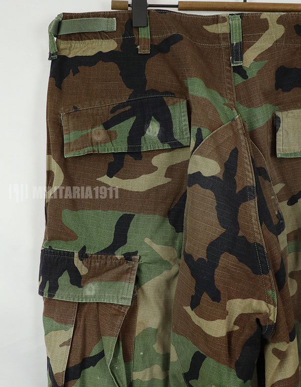 米軍サープラス　ウッドランドパターン迷彩　パンツ　中古品　使用感あり 1995年製