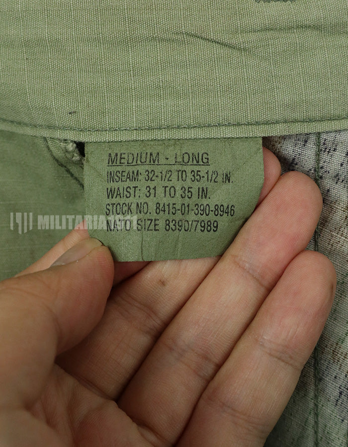 米軍サープラス　ウッドランドパターン迷彩　パンツ　中古品　使用感あり 1995年製