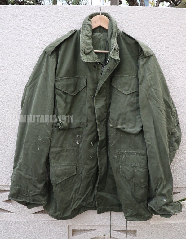 アメリカ軍　M65　フィールドジャケット　ラベルなし　汚れあり　ライナーなし