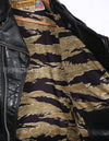 1980年代ロット　Schott製　ダブルライダースジャケット　裏地　MILITARIA 1911 ゴールドタイガー生地