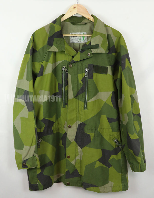 実物　スウェーデン軍　M90 カモフラージュ　フィールドジャケット　1989年製　軍官給品