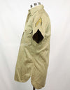 Original U.S. Army Cotton Khaki Shirt Service Shirt with Rank insignia patch 1st Signal Bde