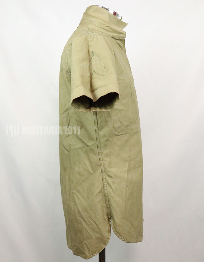 Original U.S. Army Cotton Khaki Shirt Service Shirt with Rank insignia patch 1st Signal Bde