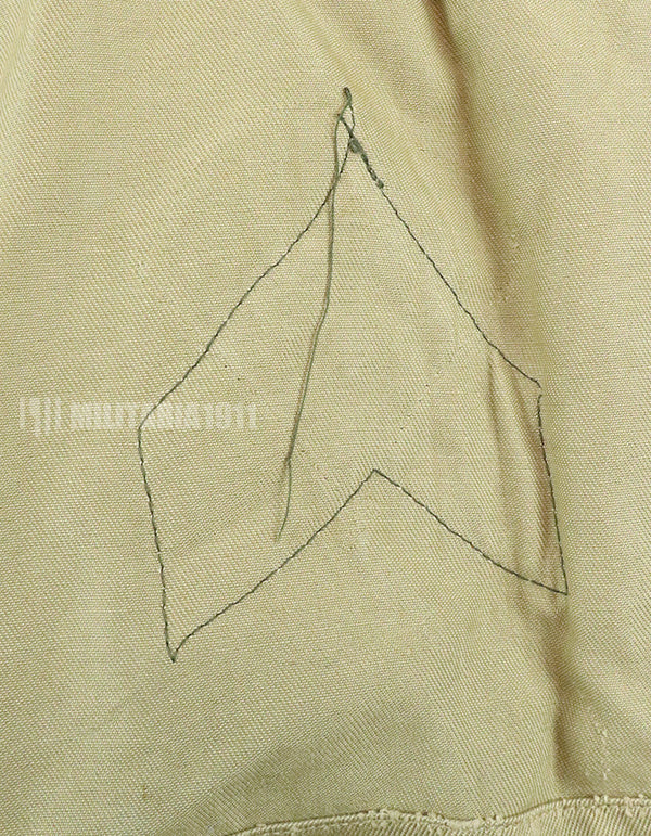 Original U.S. Army Cotton Khaki Shirt Service Shirt with Rank insignia patch 1st Signal Bde