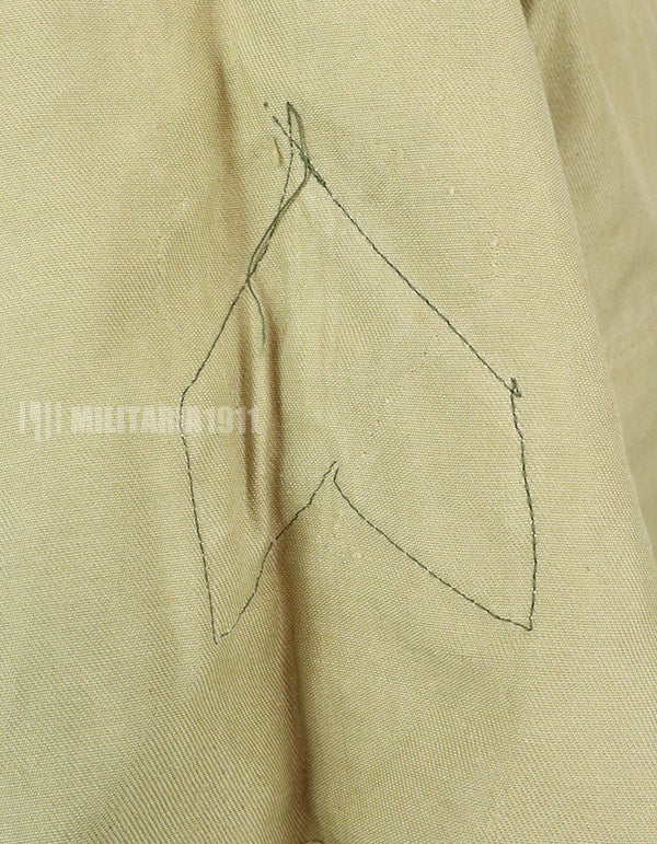 Original U.S. Army Cotton Khaki Shirt Service Shirt with Rank insignia patch 1st Signal Bde